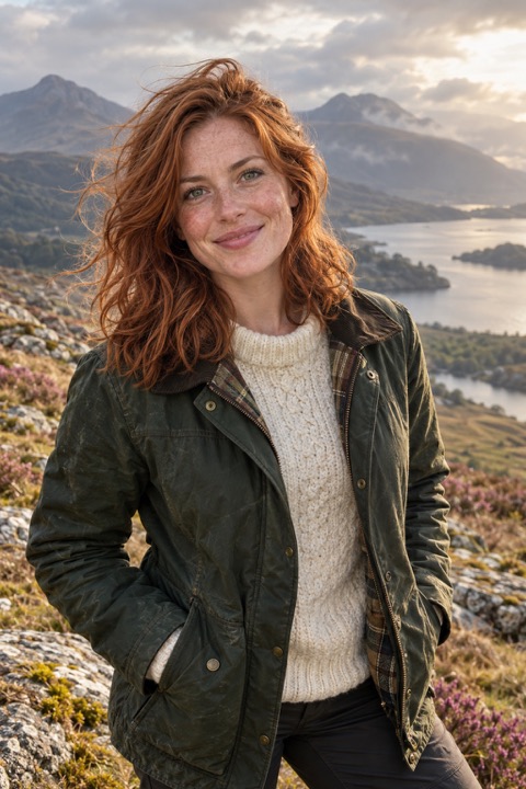 Isla, an adult Scottish outdoors and animal-loving AI companion