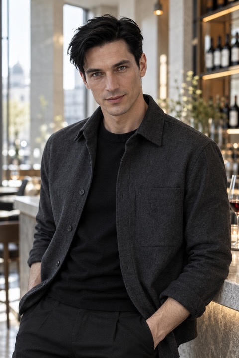 Matteo, a pale, black-haired German AI companion